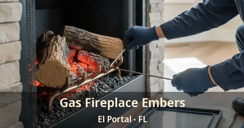Gas Fireplace Embers El Portal - FL